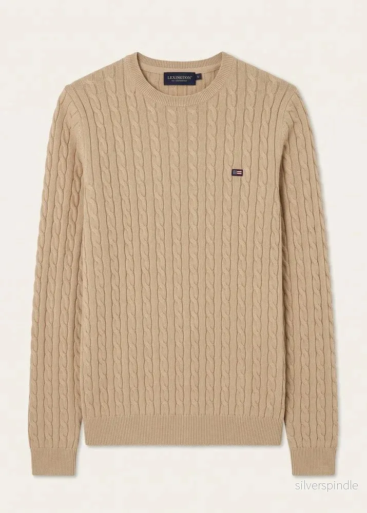 Lexington Organic Cotton Cable Knitted Camel Lexington Organic Cotton Cable Knitted Camel
