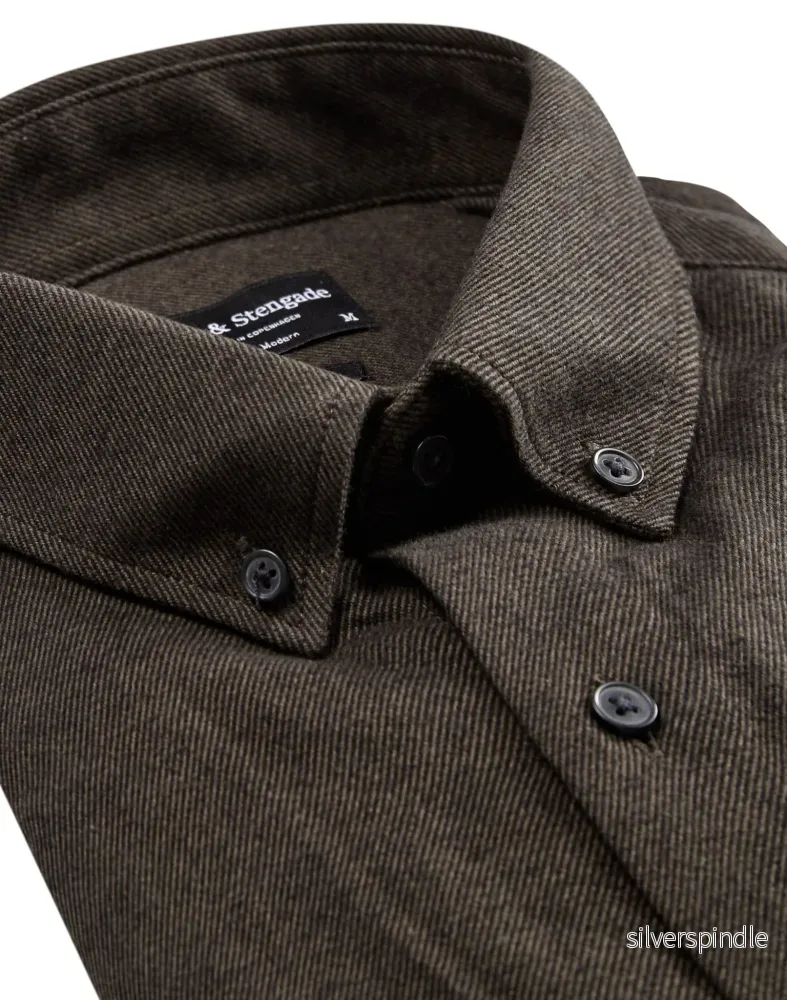 BS Oslo casual modern fit Skjorta - Dark Green - Bild 2