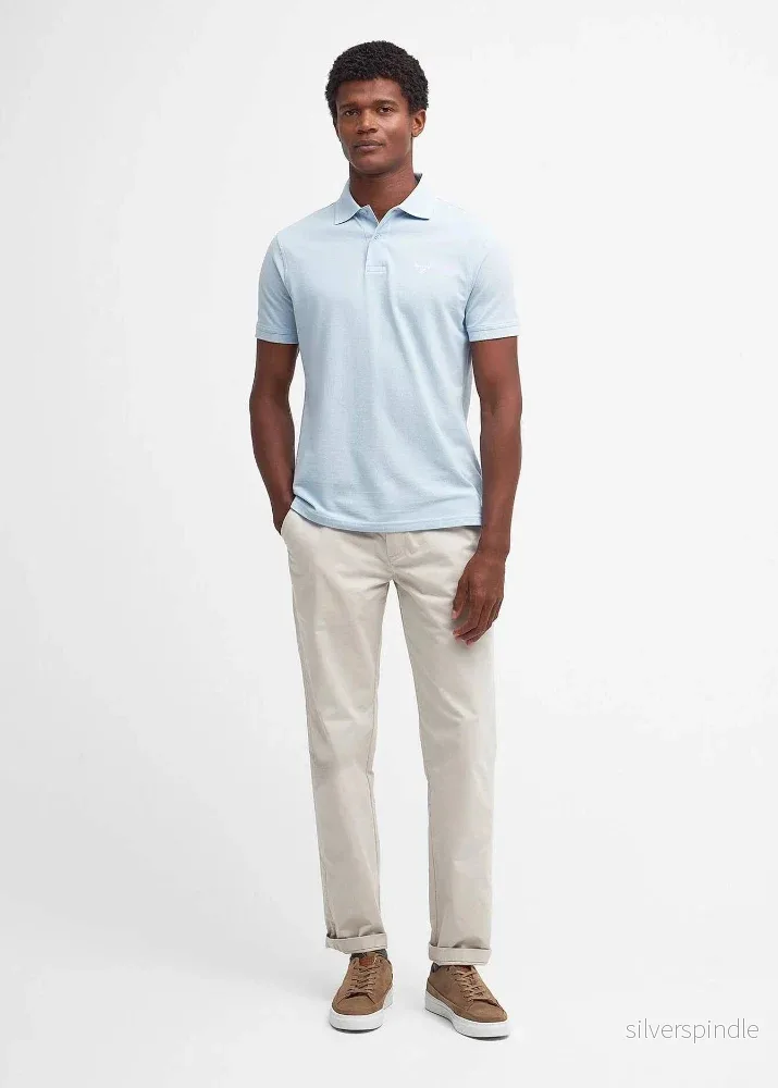 Barbour Lightweight Sports Polo Shirt Chambray Blue - Bild 2