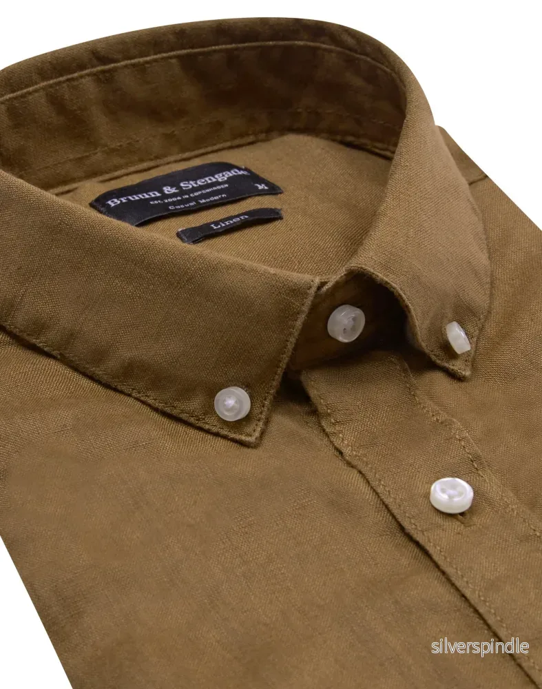 BS Carlos Casual Modern Fit Skjorta - Ochre - Bild 2