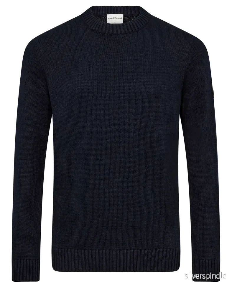 BS Rapa Regular Fit Stickat - Navy