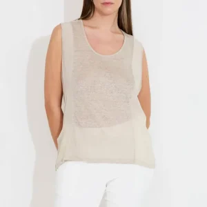 LINEN JERSEY TANK 09062 – Grå