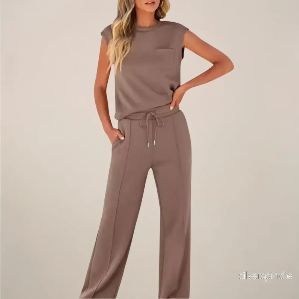 Sommar Co-Ord Set för Kvinna med Avslappnad Passform | Mjukt Material för Komfort och Stil - Bild 3