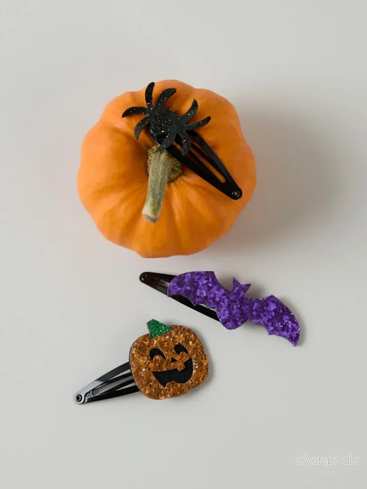 Halloween Glitter Hårspännen 3-pack - Bild 2