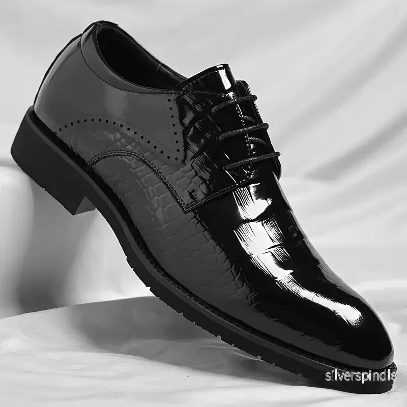 Eleganta Oxford Skor för Män med Glansig Finish | Stilren Design för Formella Tillfällen - Bild 3