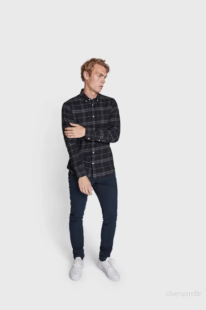 BS Hamza Casual Slim Fit Skjorta - Svart - Bild 3