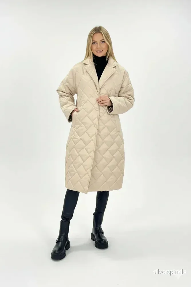 Ella | Vändbar Vadderad Vinterjacka Dam Med Stil - Bild 3