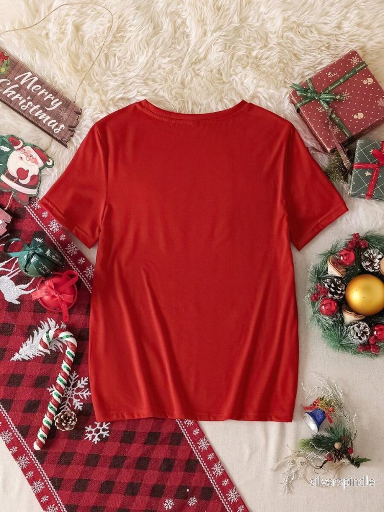 Festlig Jultröja för Kvinnor med Julklappsdesign | Bekväm T-shirt för Julstämning - Bild 2
