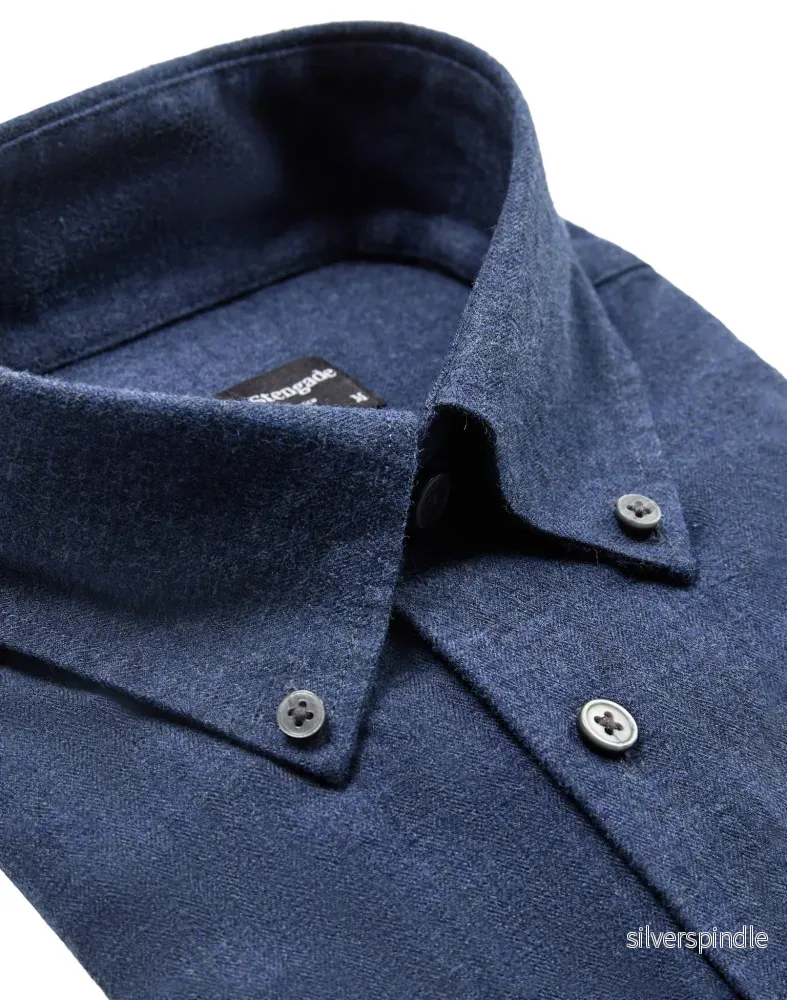 BS Cotton Casual Modern Fit Skjorta - Blue - Bild 2