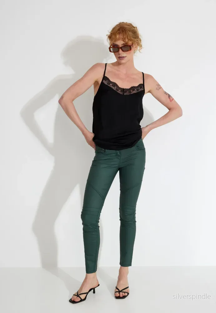 OPEN BACK LACE LINNE - Black - Bild 3