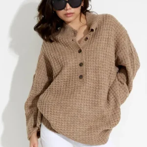 LEX KATIE WOOL TRÖJA – Brown Mel LEX KATIE WOOL TRÖJA – Brown Mel