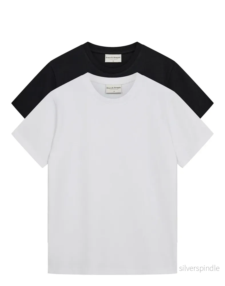 BS Stanley T-shirt Regular Fit 2-pack - White & Black