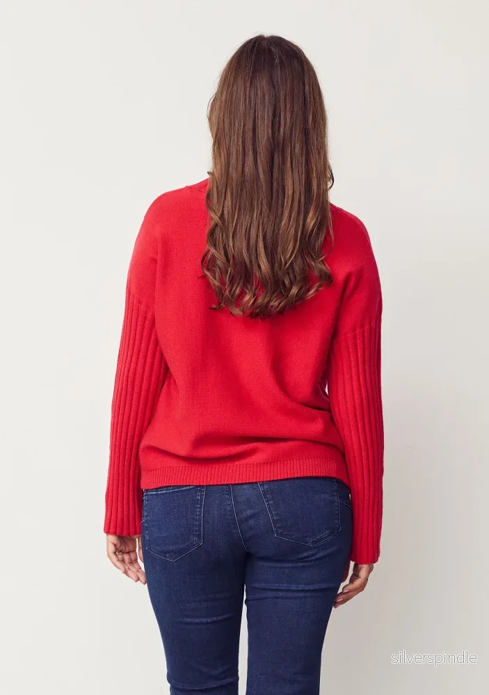Kaddy Knit Pullover - Red - Bild 3