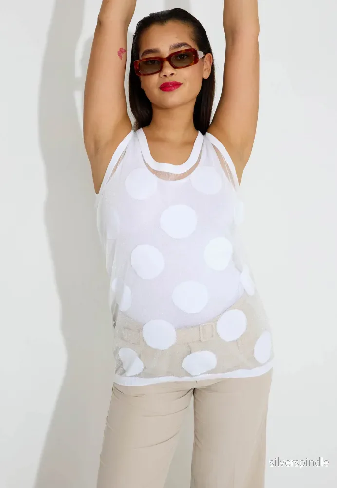 POLKA DOTS SWEATER - Vit - Bild 3
