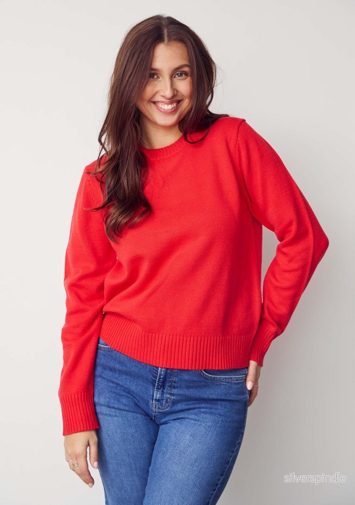 Gwen Basic Pullover – Fresh Red Gwen Basic Pullover – Fresh Red