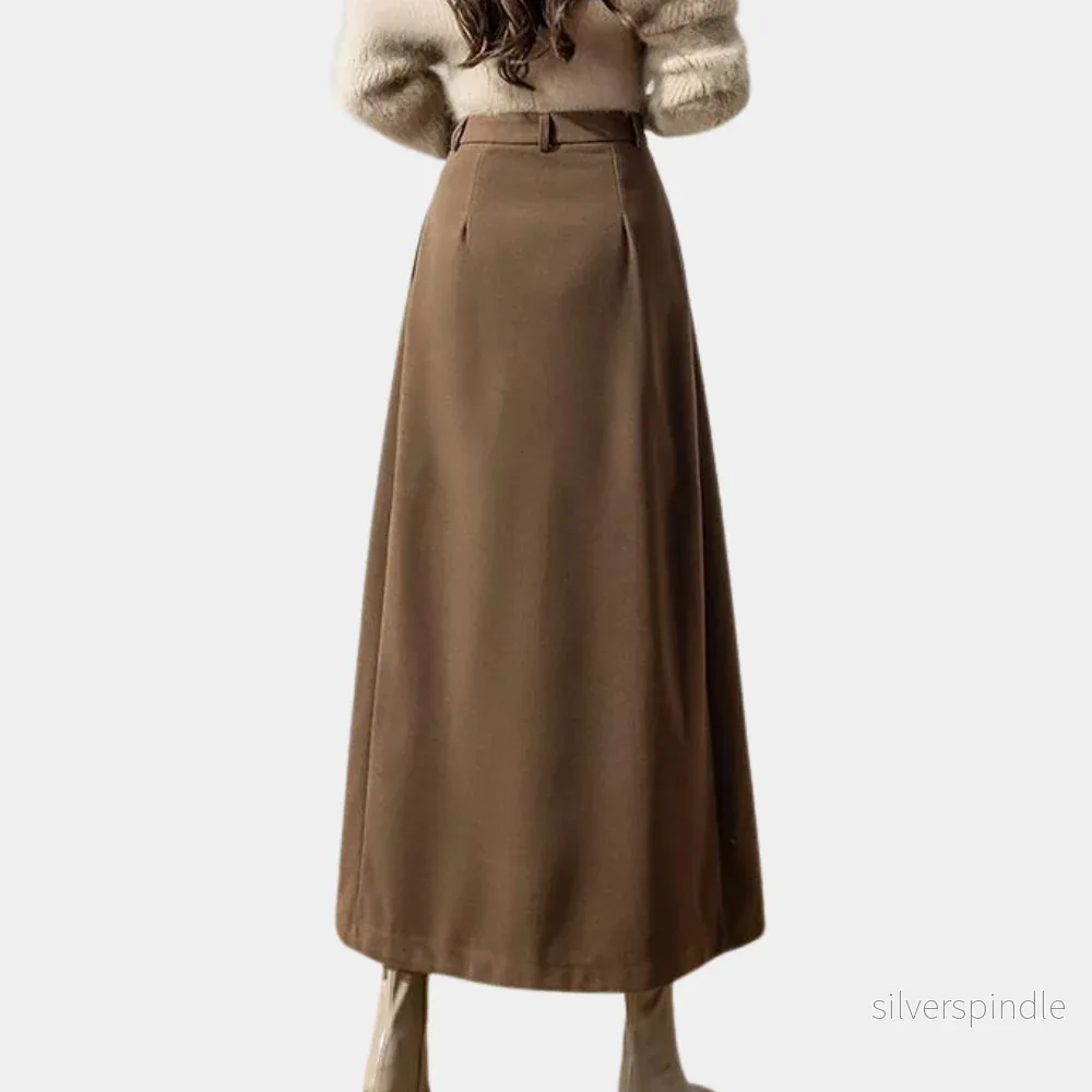 Elegant Plisserad Midikjol för Kvinnor med Hög Midja | Tidlös Stil för Chic Look - Bild 2