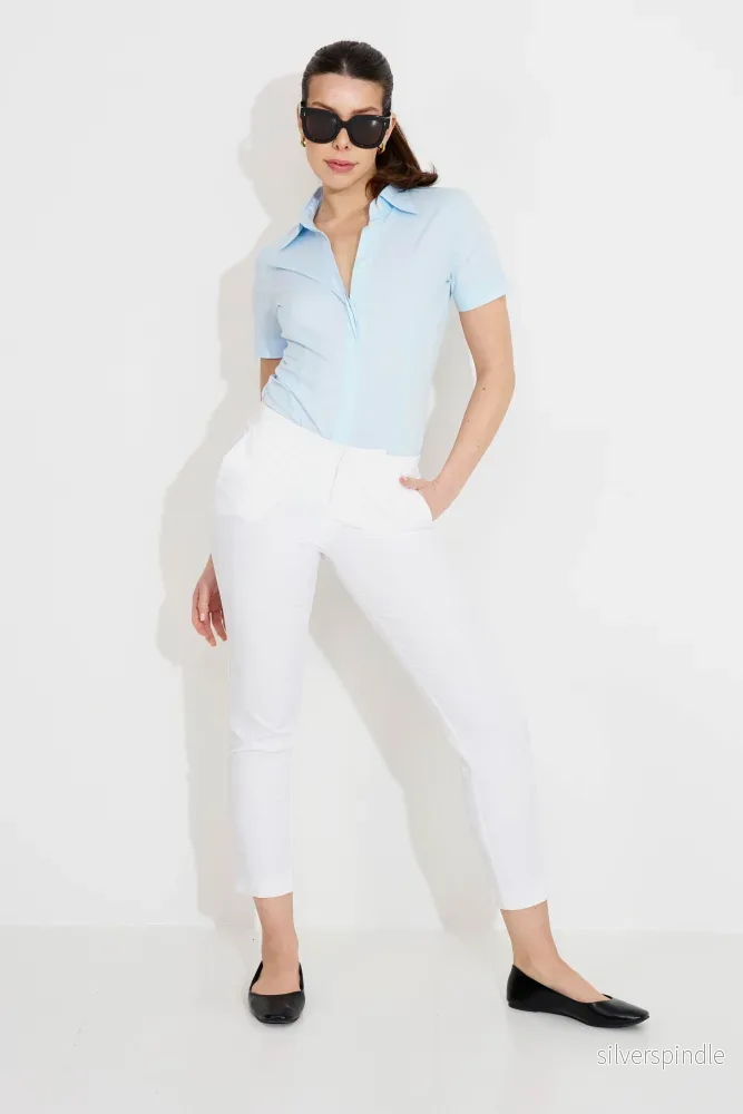PANTALONE POP COTONE TENCEL ST 03771 - Vit