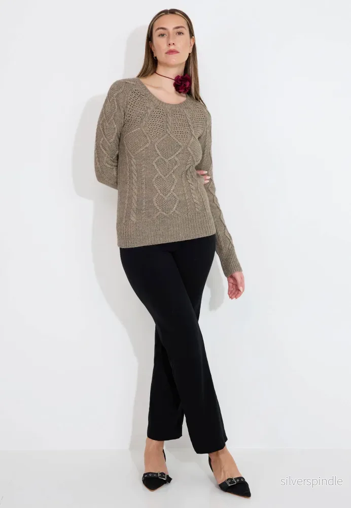 ROUND NECK SWEATER - Grön
