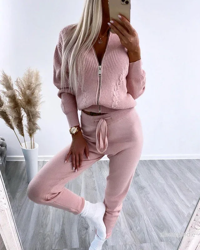 Emma | Mångsidig Långärmad Topp och Byxor Set - Bild 2
