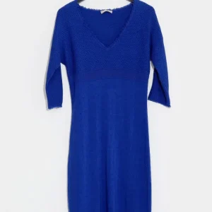 KNITTED DRESS – Blå KNITTED DRESS – Blå