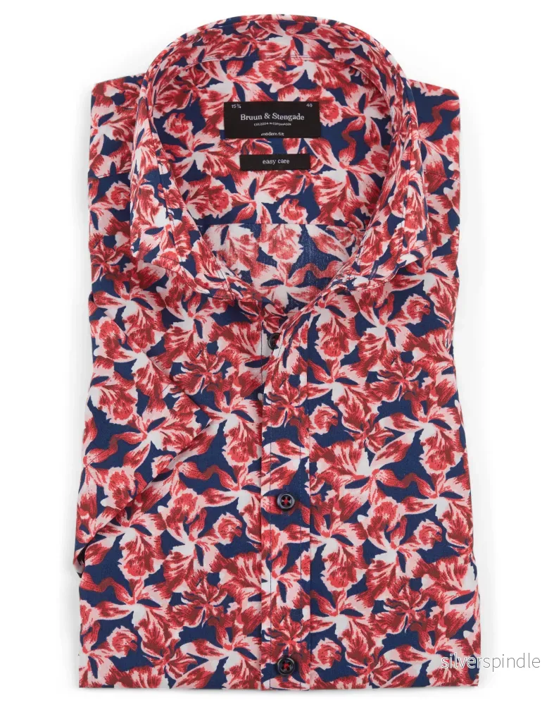 BS Mouko Modern Fit Skjorta Röd BS Mouko Modern Fit Skjorta Röd