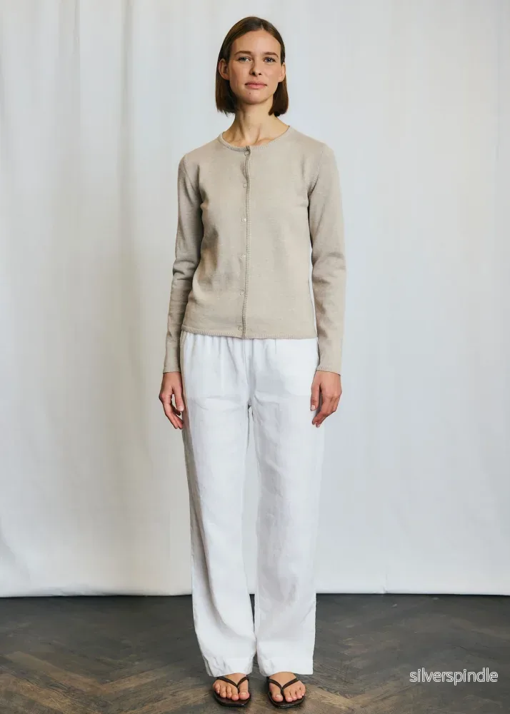 BS Melina Regular Fit Stickat - Sand - Bild 2