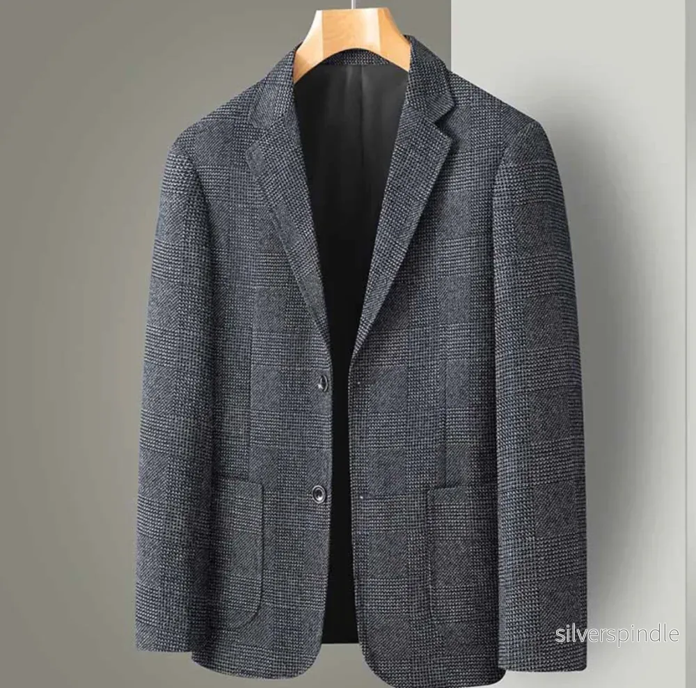 Ethan | Elegant Slim Fit Kavaj med Rutmönster - Bild 3