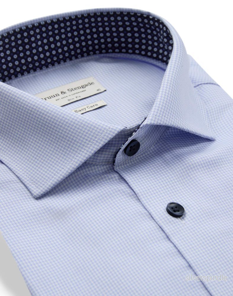 BS Ugalde Slim Fit Skjorta - Light Blue - Bild 2