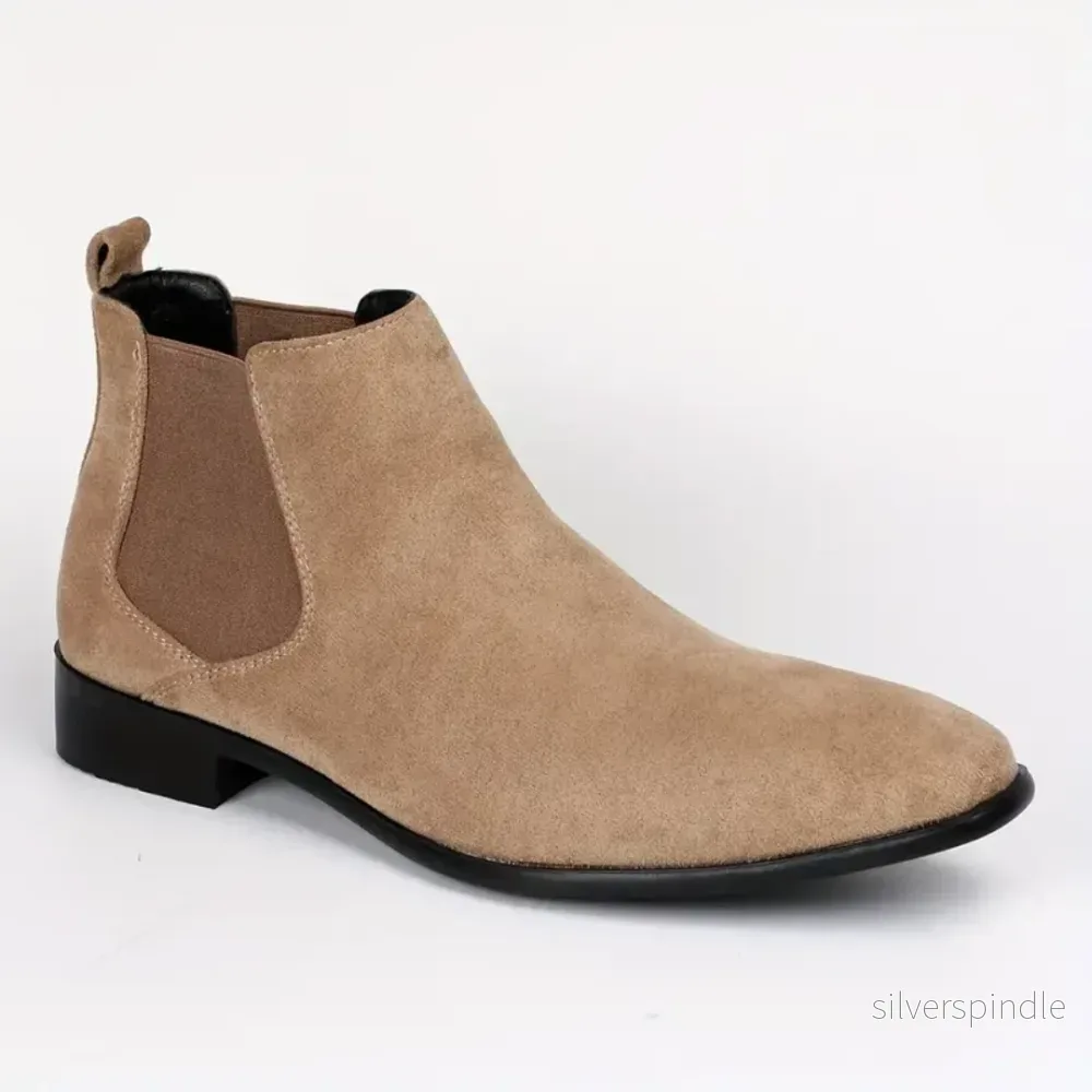 Klassiska Chelsea-Stövlar | Slip-On Ankelstövlar med Elastiska Paneler | Stilren Design för Vardags och Formella Tillfällen
