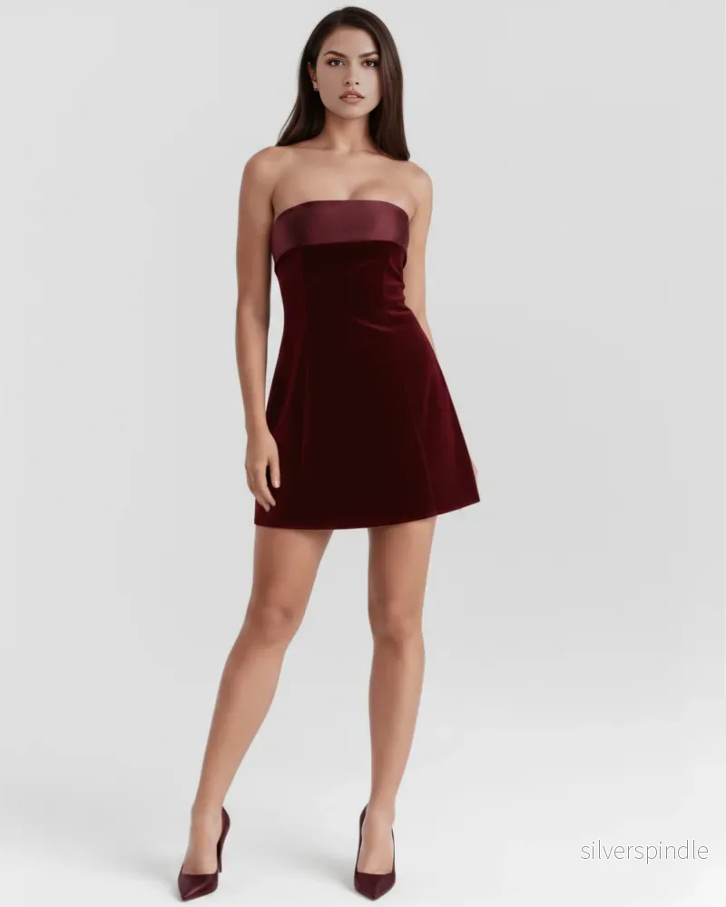 Ella | Djup Röd Elegant Miniklänning Ella | Djup Röd Elegant Miniklänning