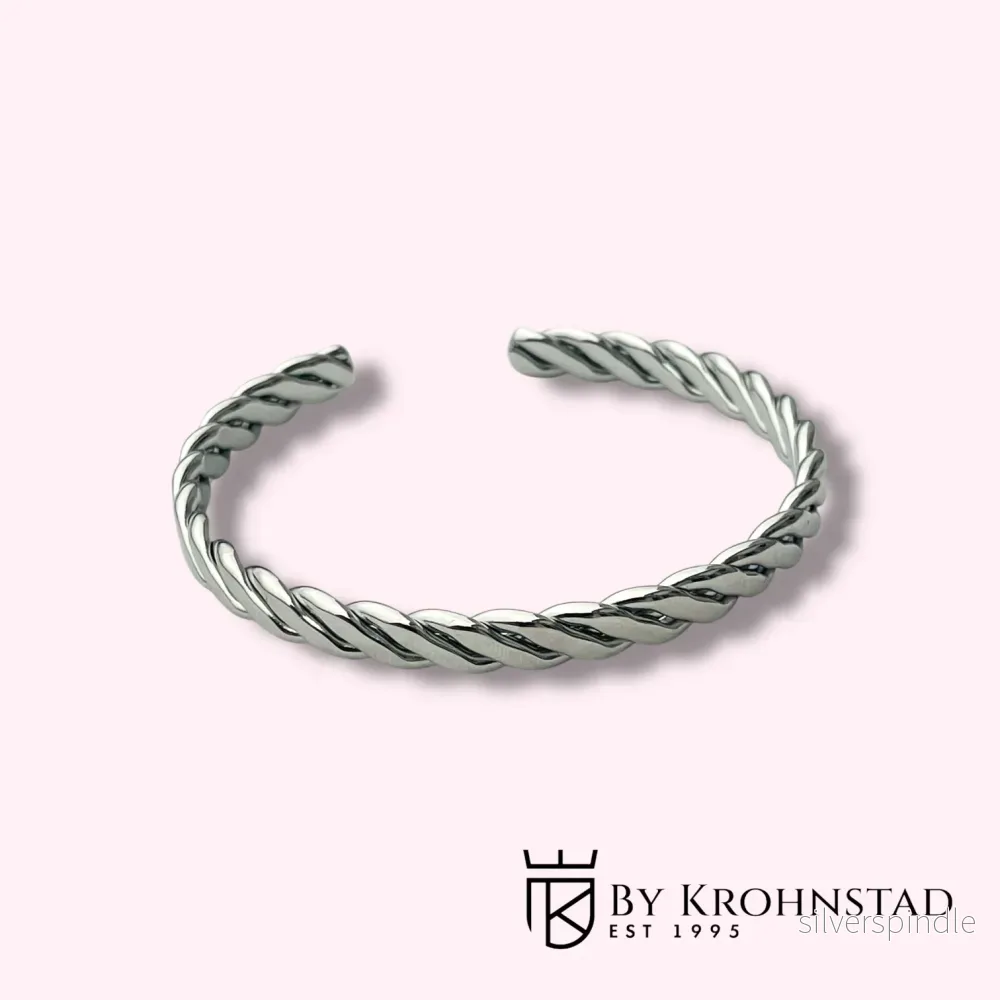 Braided silver cuff