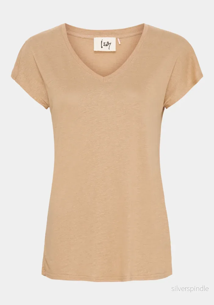 Tess V-Neck T-Shirt – Camel Tess V-Neck T-Shirt – Camel