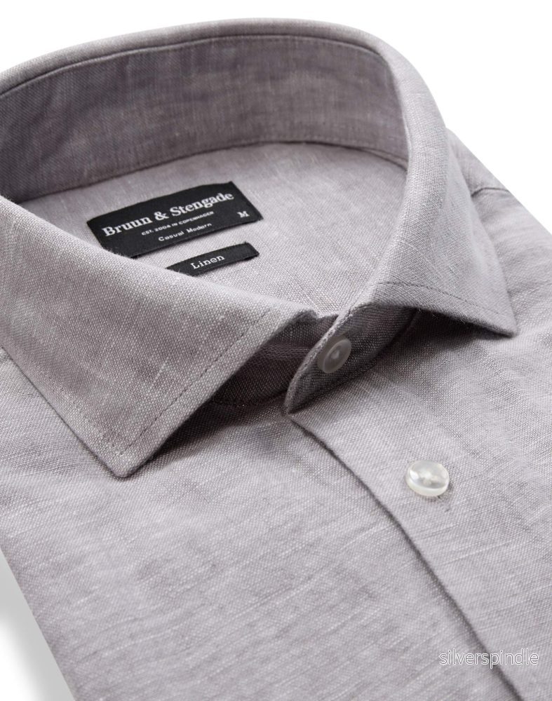 BS Antonelli Casual Modern Fit Skjorta - Light Grey - Bild 2