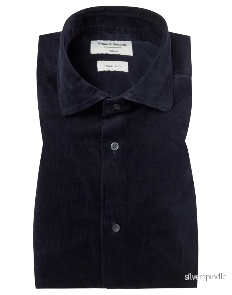 BS Assan Casual Slim Fit Skjorta – Navy BS Assan Casual Slim Fit Skjorta – Navy