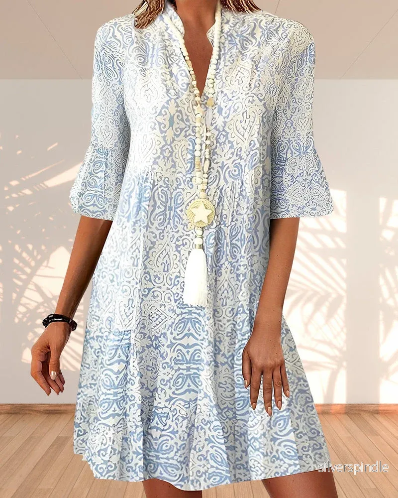 Olivia | Flerfärgad Boho Klänning för Sommar Olivia | Flerfärgad Boho Klänning för Sommar