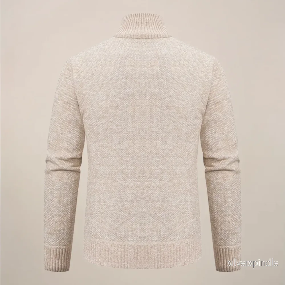 Elegant Kofta med Blixtlås och Strukturerad Krage för Män | Mångsidig Design för Komfort och Stil - Bild 2