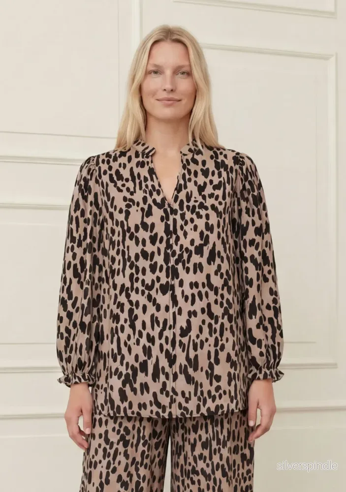 Ane Loose Blouse - Black Drops - Bild 2