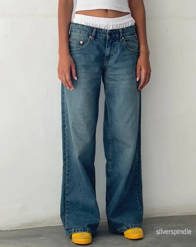 Sophie | Baggy Vintage Låg Midja Jeans Dam