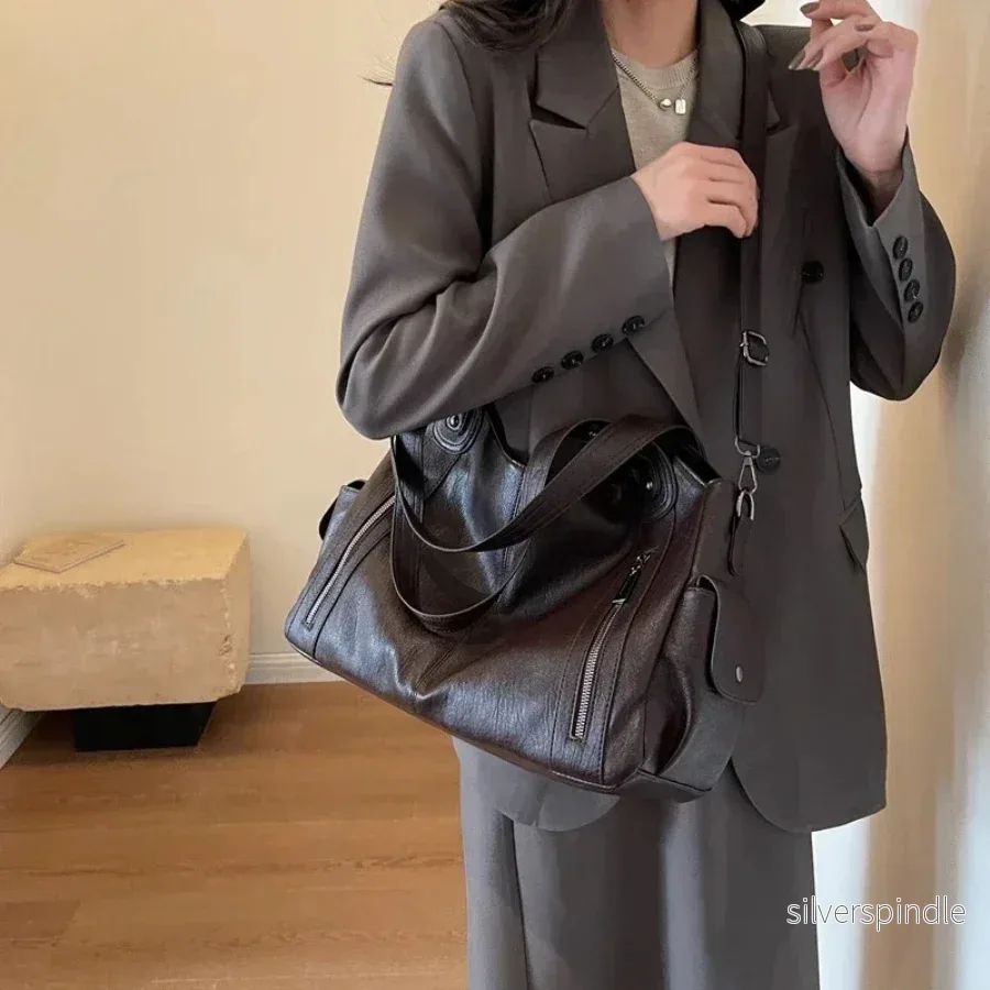 Elegant Axelväska Dam | Zip Top Design med Avtagbar Crossbody-rem | Praktisk Vardagshandväska för Mångsidig Användning - Bild 3