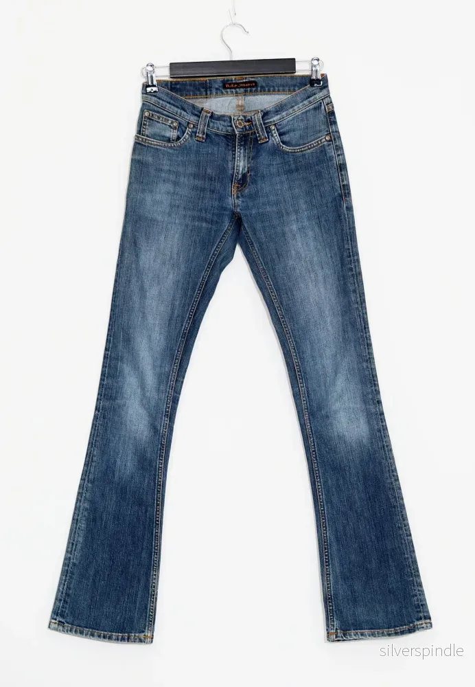 NO NARROW BOOT JEANS - Blå