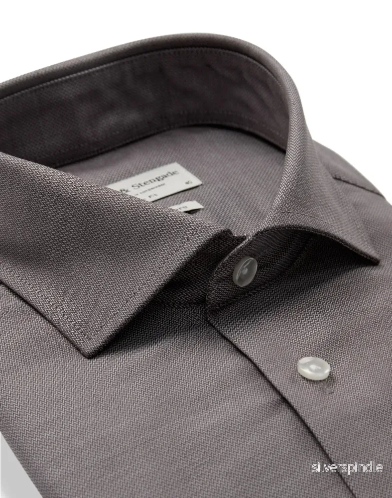 BS Goran Slim Fit Skjorta - Brown - Bild 2