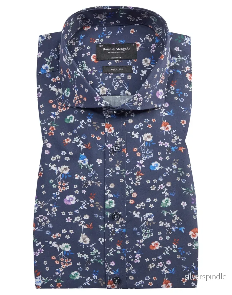BS Sporar Modern Fit Skjorta – Navy BS Sporar Modern Fit Skjorta – Navy