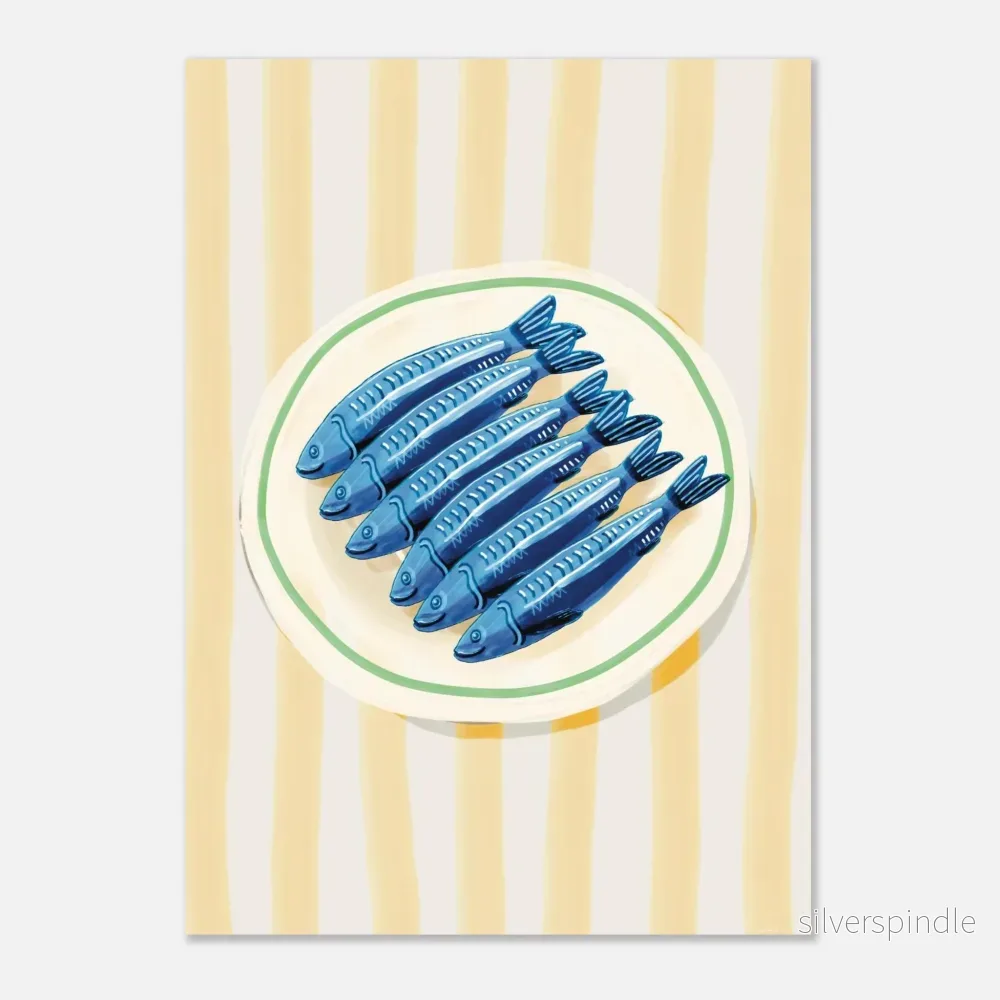 Blå sardinposter för kök och matsal - Bild 2