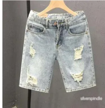 Ethan | Slitna Denimshorts med Mellanhög Midja - Bild 3