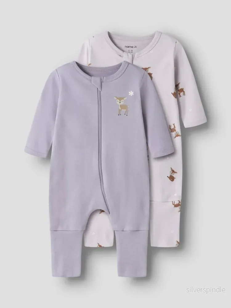 2-pack Pyjamas fot/utan fot - Bild 3