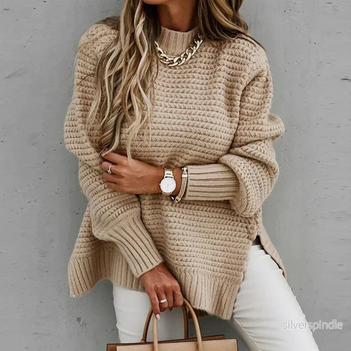 Elegant Stickad Kofta | Lång Cardigan Dam med Ribbade Detaljer | Mysig och Varm för Höst och Vinter Elegant Stickad Kofta | Lång Cardigan Dam med Ribbade Detaljer | Mysig och Varm för Höst och Vinter