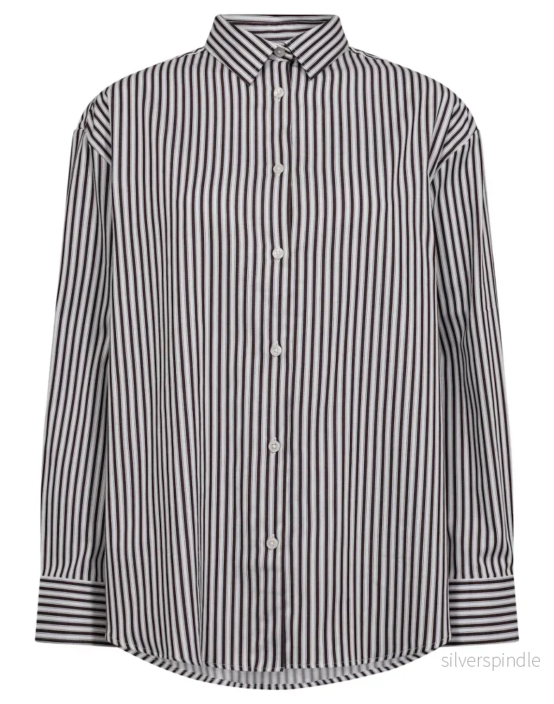 BS Karita Regular Fit Skjorta - Bordeaux/White