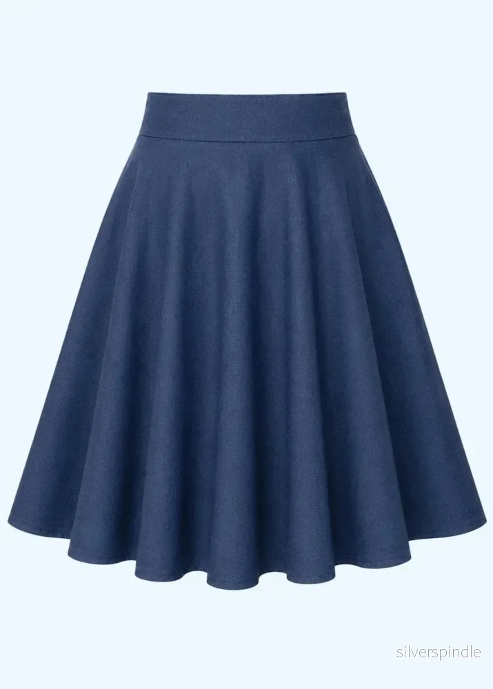1950-tals swingkjol – denimlook 1950-tals swingkjol – denimlook