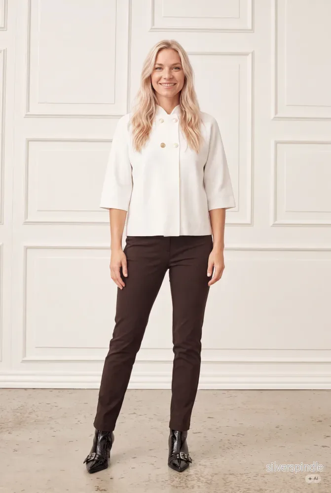 Jena Poncho Blouse - Broken White - Bild 2