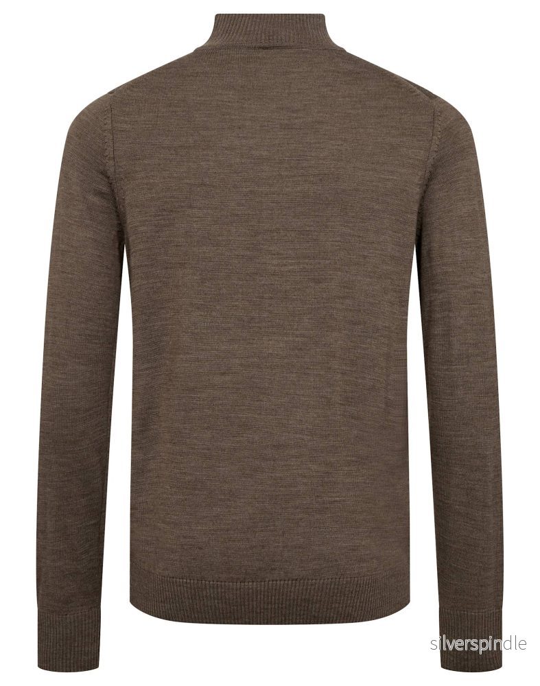 BS Froder Regular Fit Stickat - Brown - Bild 2